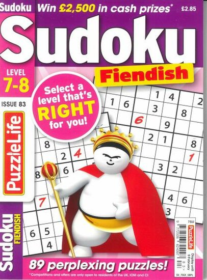 Puzzlelife Sudoku Fiendish 6-7 Magazine