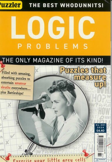 Puzzler Logic Problems Magazine